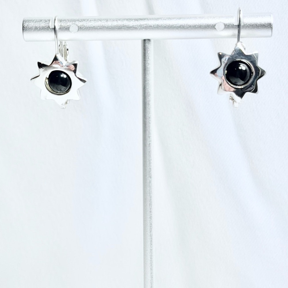 Vintage Solid Sterling Silver Star With Spinning … - image 3